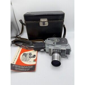 VINTAGE Keystone K-717 Electric Eye 8mm Movie Camera Zoom Lens Case Manual